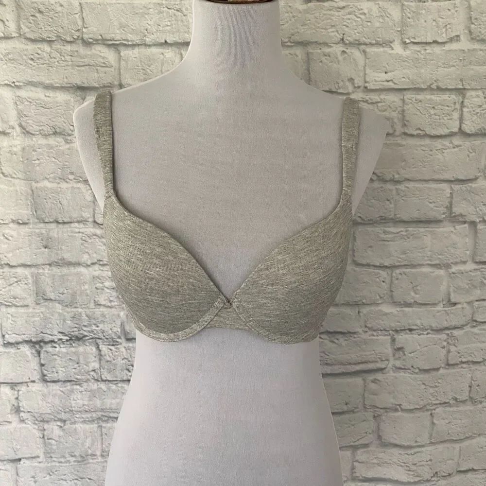 Nautica intimates push up bra w/adjustable strap 36B brand new grey